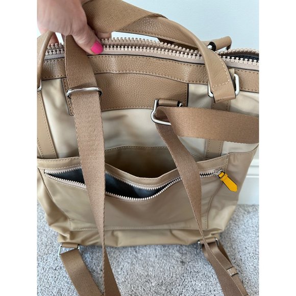 Cole Haan Nylon Convertible Backpack Beige - Picture 8 of 16